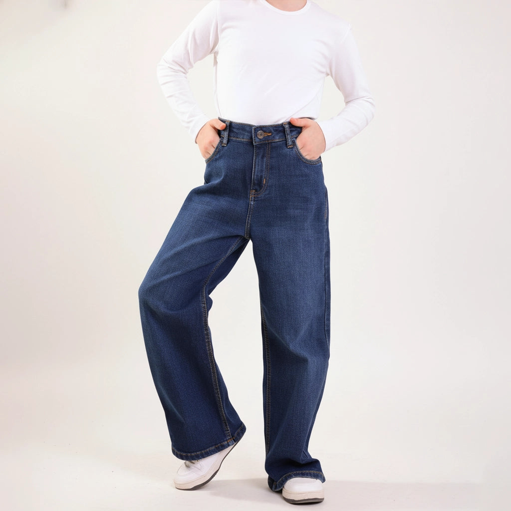 Girls Wide-Leg Jeans | Ages 5–9 Years