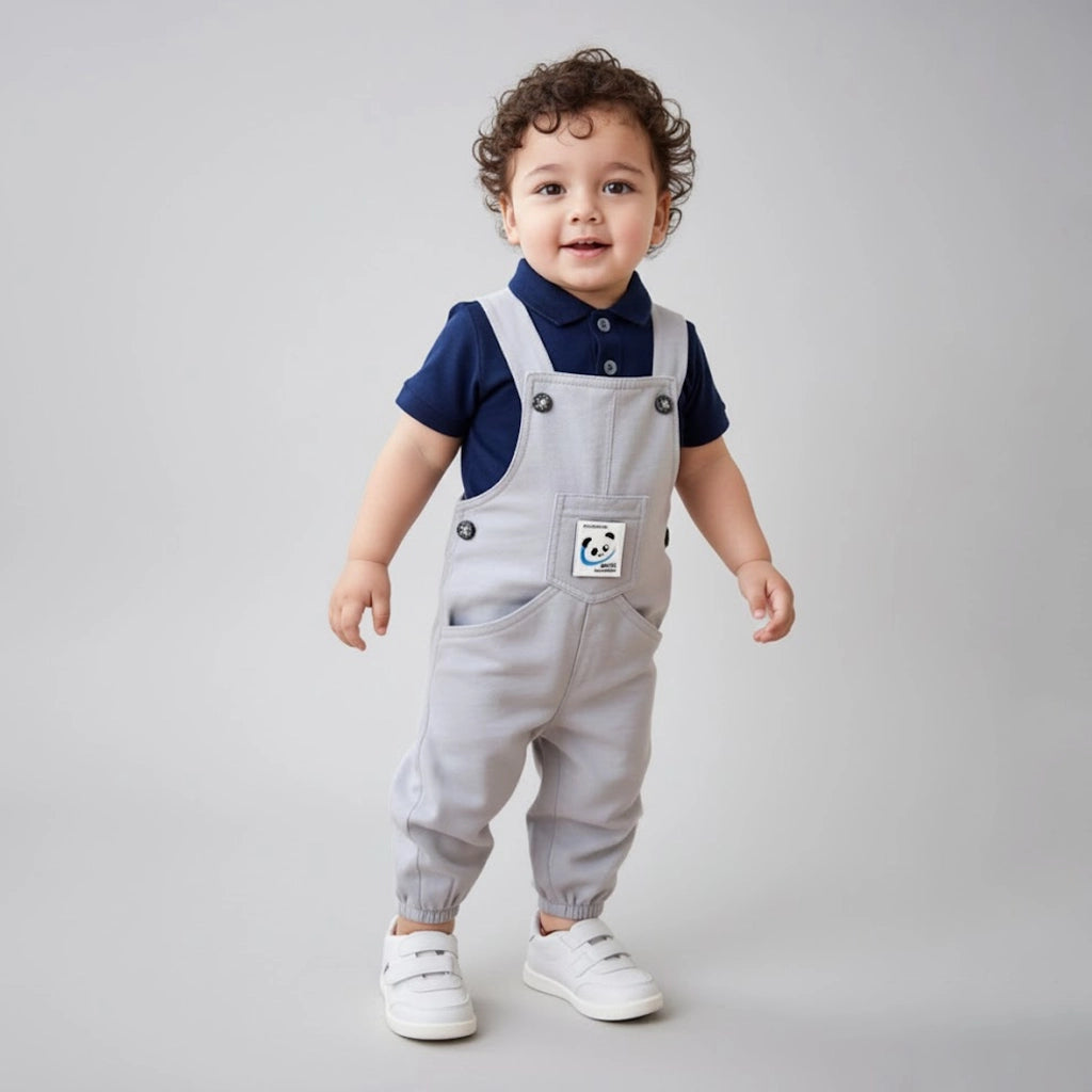 Panda Cub Overalls | Ages 3M–36M