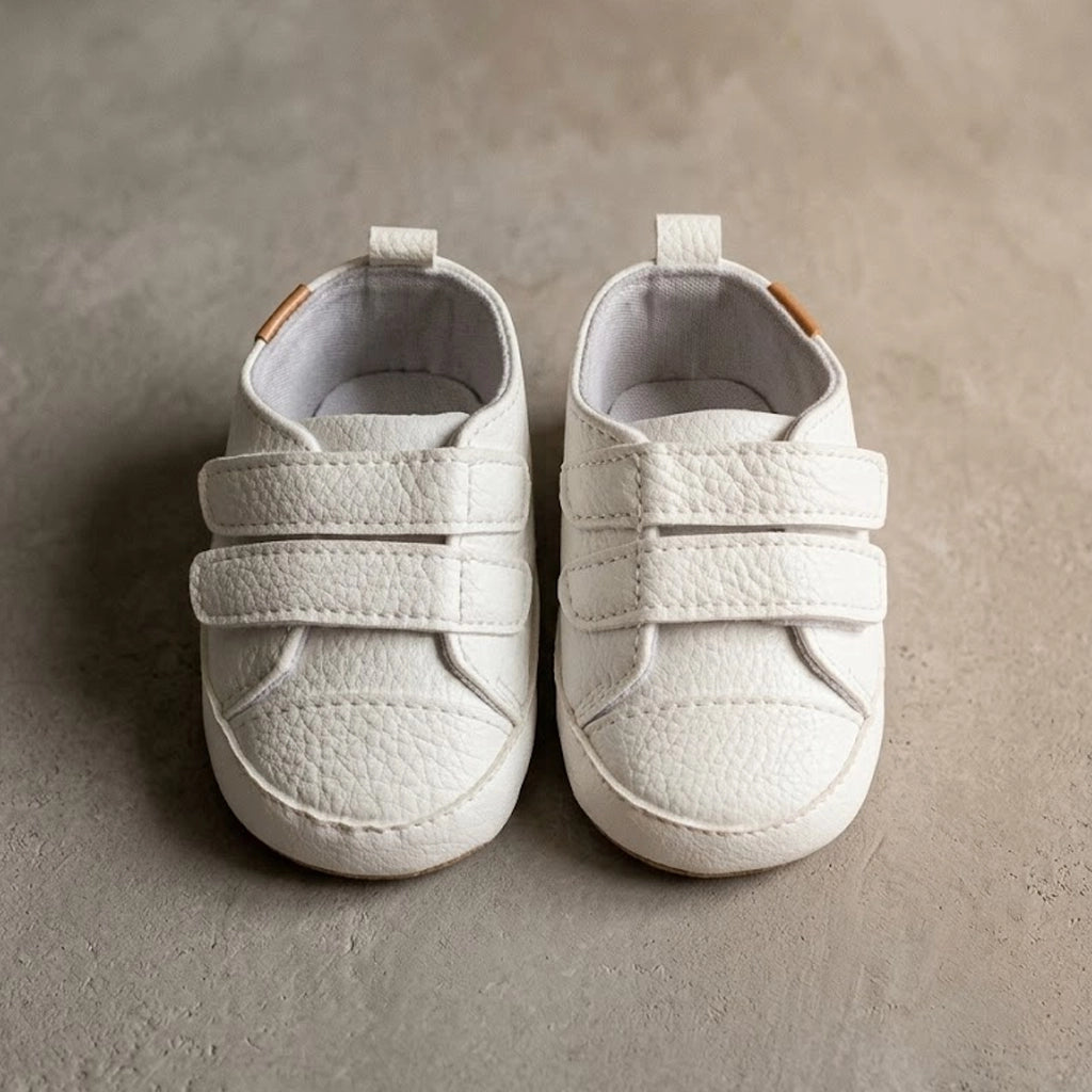 Pebbled Faux-Leather Trainers | Ages 6M–18M