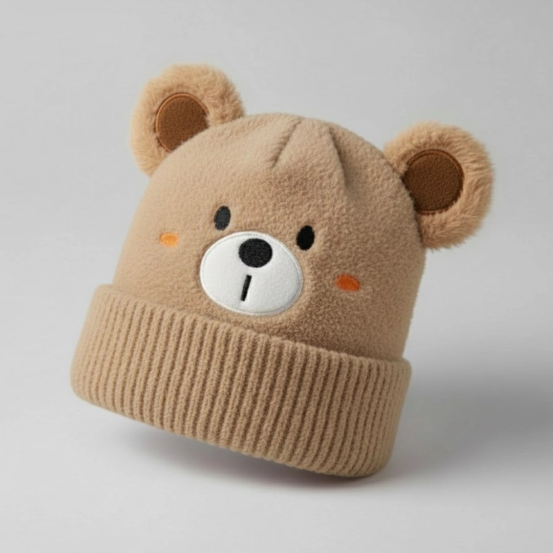 Bear Face Winter Beanie | 2Y–5Y