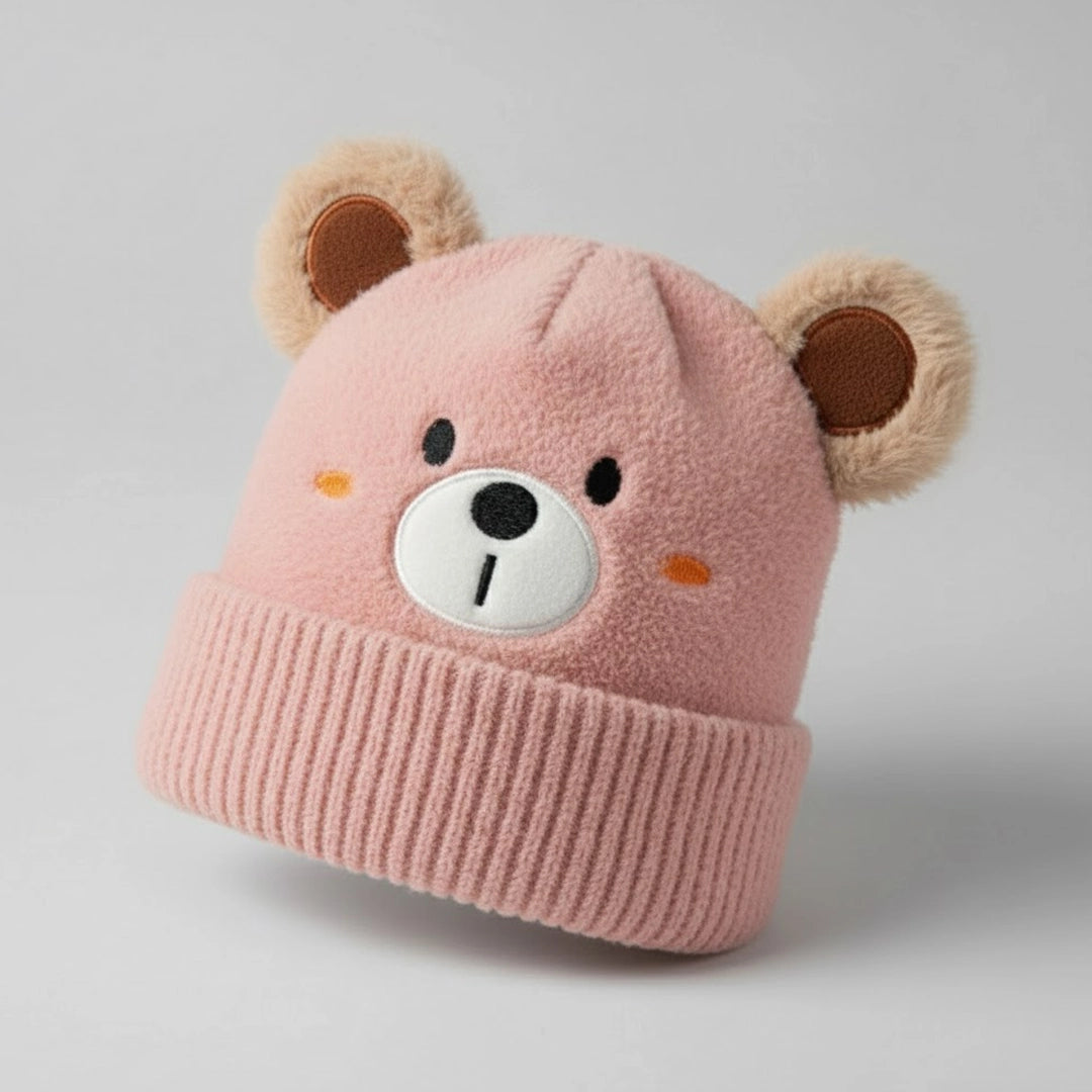 Bear Face Winter Beanie | 2Y–5Y
