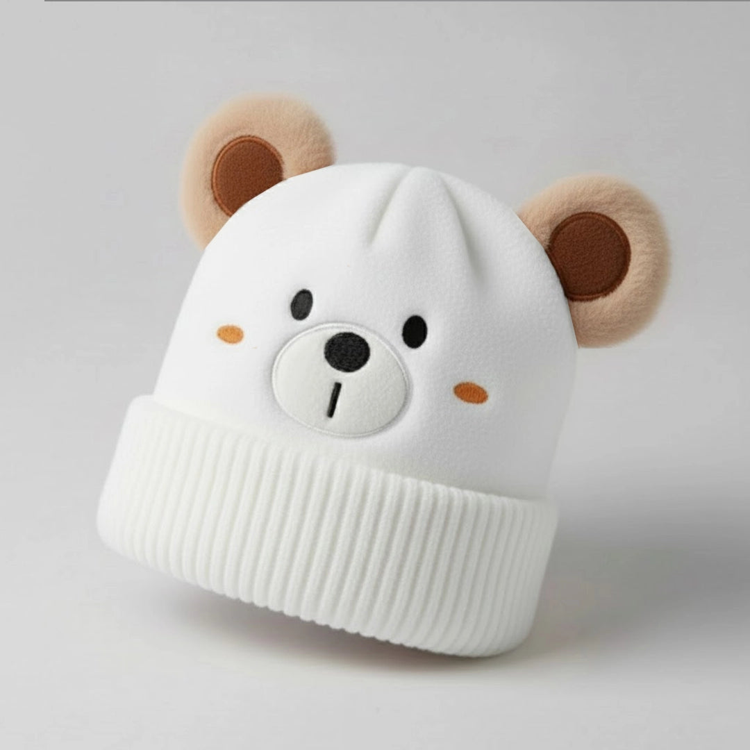 Bear Face Winter Beanie | 2Y–5Y