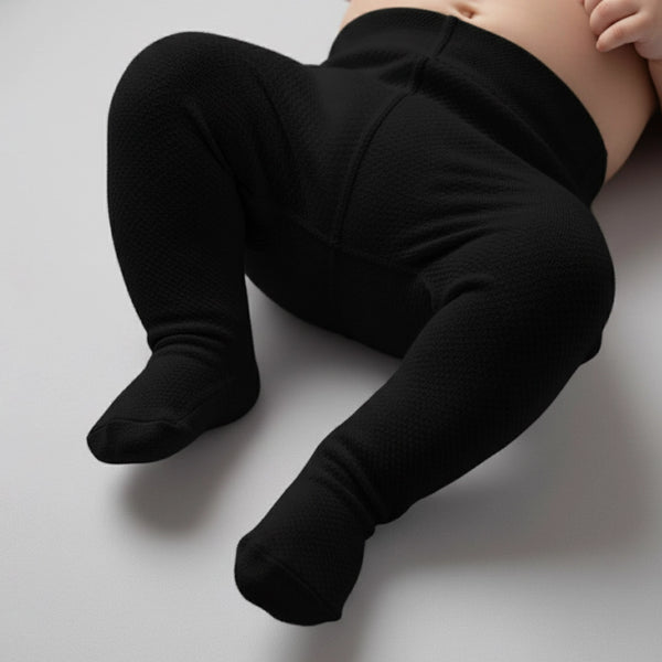 Terry-Lined Baby Footed Tights