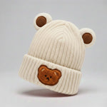 Teddy-Ear Knitted Winter Beanie | 2Y–5Y