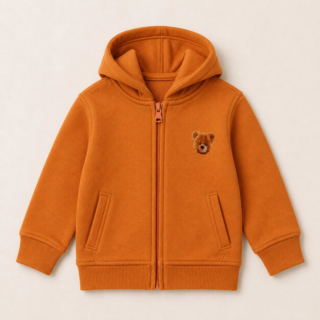 Teddy Badge Zip-Up Fleece Jacket