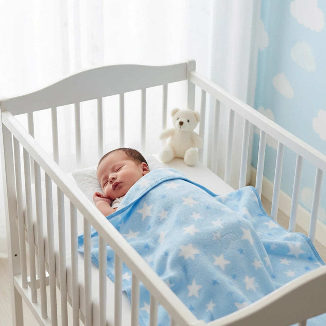 Baby Stars Fleece Blanket | Ultra-Soft & Warm | 120×90 cm