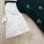 Evergreen Bow Woolen Dress | Ages 3M–36M