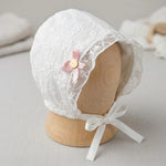 طقم فستان وبونيه دانتيل أنيق للأطفال | من ٣ إلى ٦ أشهر