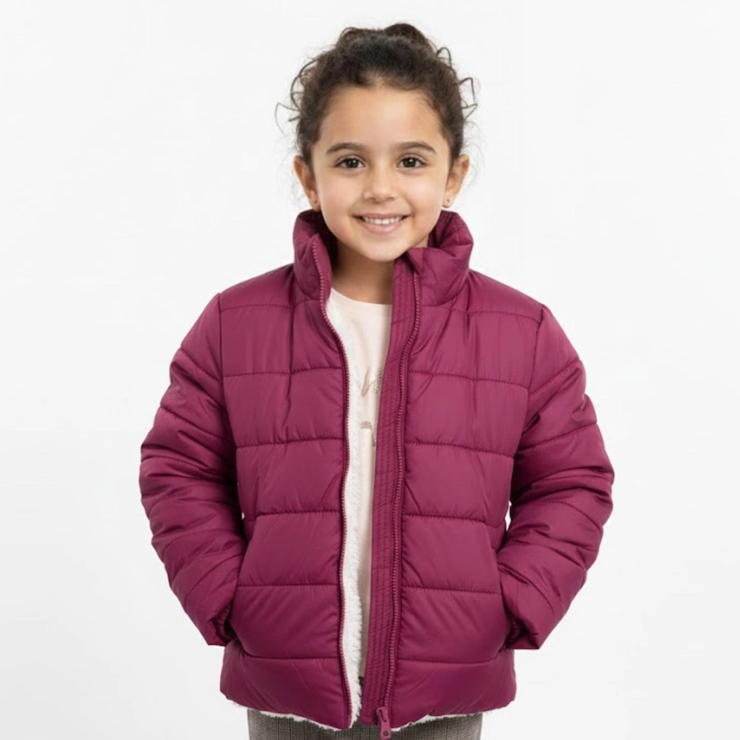 Puffer Jacket with Faux Fur Lining | 4Y–10Y