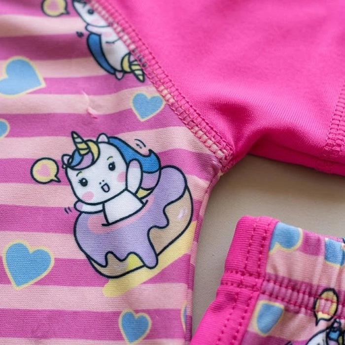 Unicorn Donut 2-Piece Swimsuit | UPF 50+ Protection