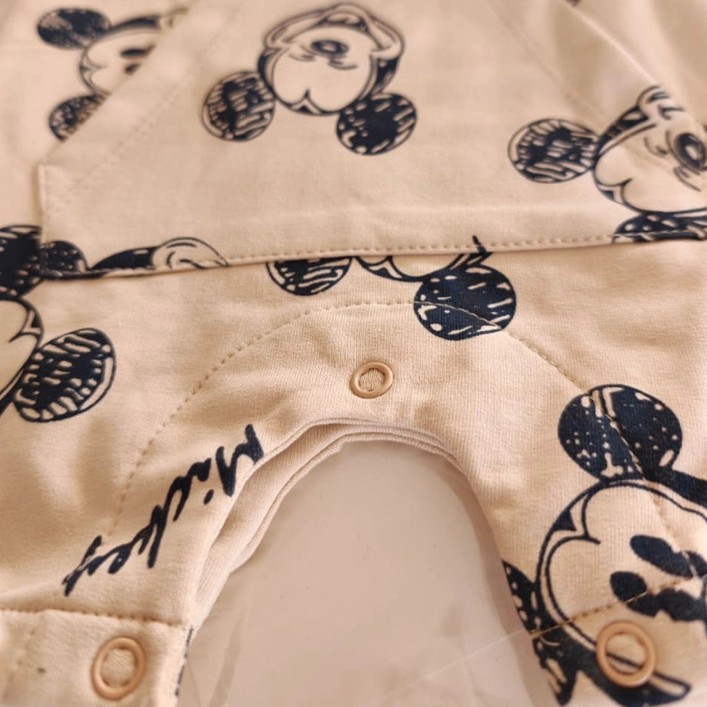 Mickey Sketch-Print Overall Set | Ages 0M–12M