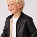 Maverick Faux Leather Bomber Jacket
