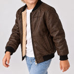 Maverick Faux Leather Bomber Jacket