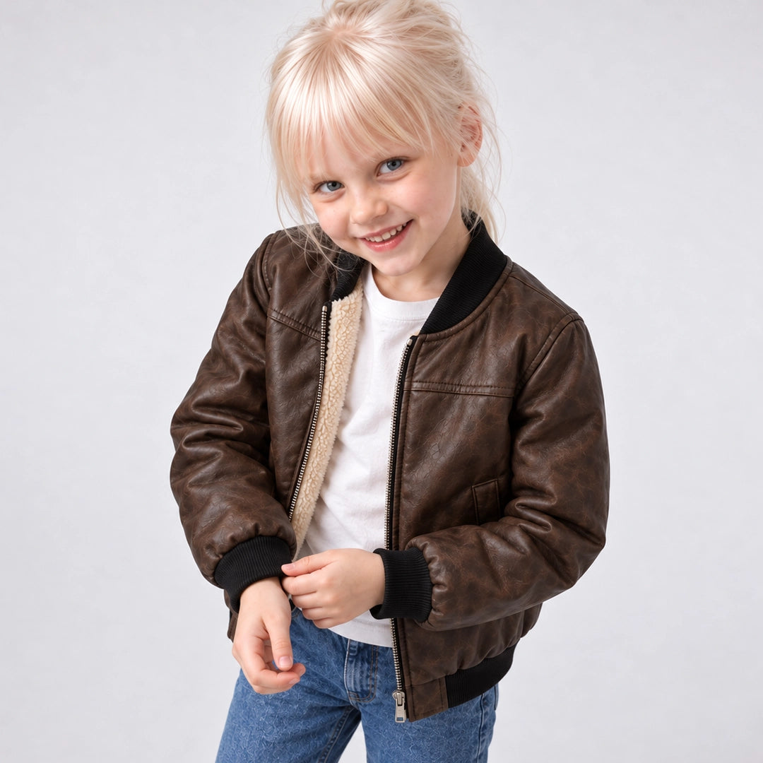 Maverick Faux Leather Bomber Jacket