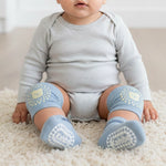 Baby Anti-Slip Walking Socks + Cushioned Knee Pads Set | 6–18M