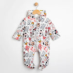 Christmas Cartoon Onesie with Hood & Double Zipper | Ages 0M–18M