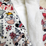 Christmas Cartoon Onesie with Hood & Double Zipper | Ages 0M–18M