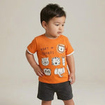 طقم صيفي ولادي “Best Friends” برسومات الحيوانات | من 1 لـ 3 سنوات