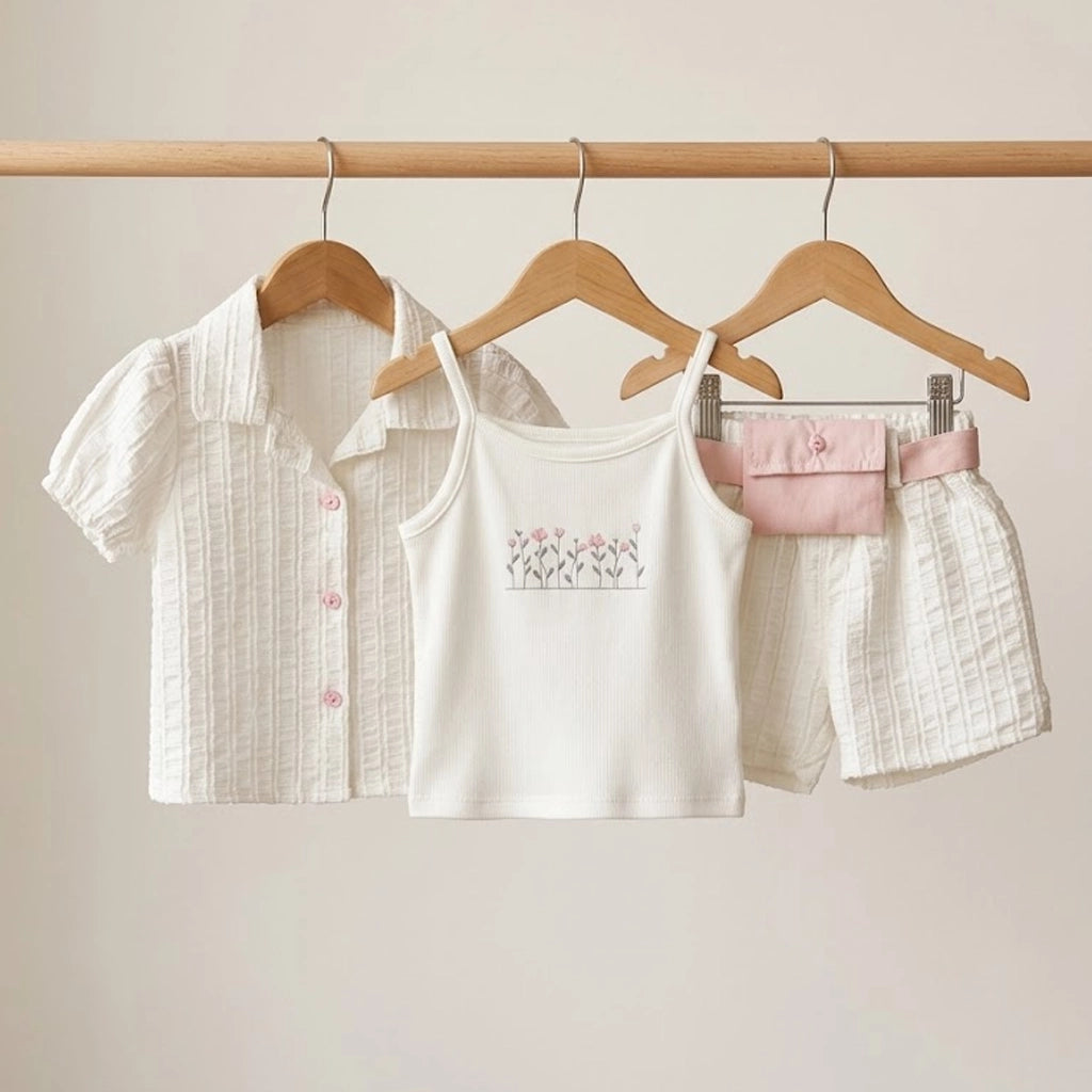 Embroidered Fleur 3-Piece Set | Ages 6M–36M