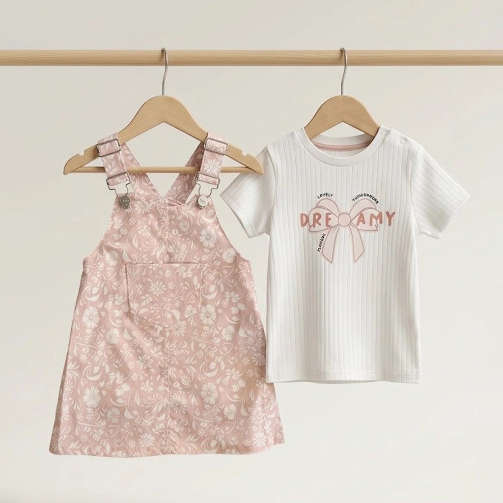 Floral Overall Dress Set | Ages 12M-30M