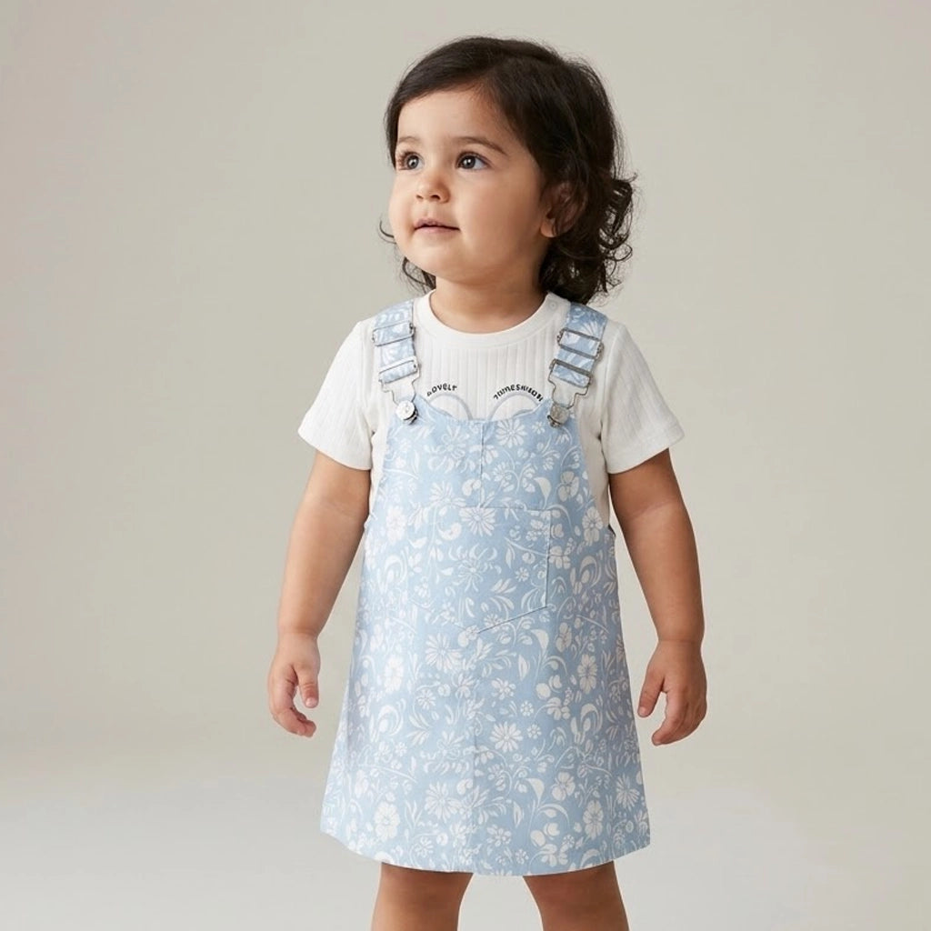 Floral Overall Dress Set | Ages 12M-30M
