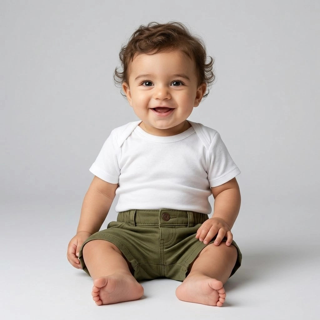 شورت زيتي للأطفال | للأعمار من ٠ إلى ١٢ شهر