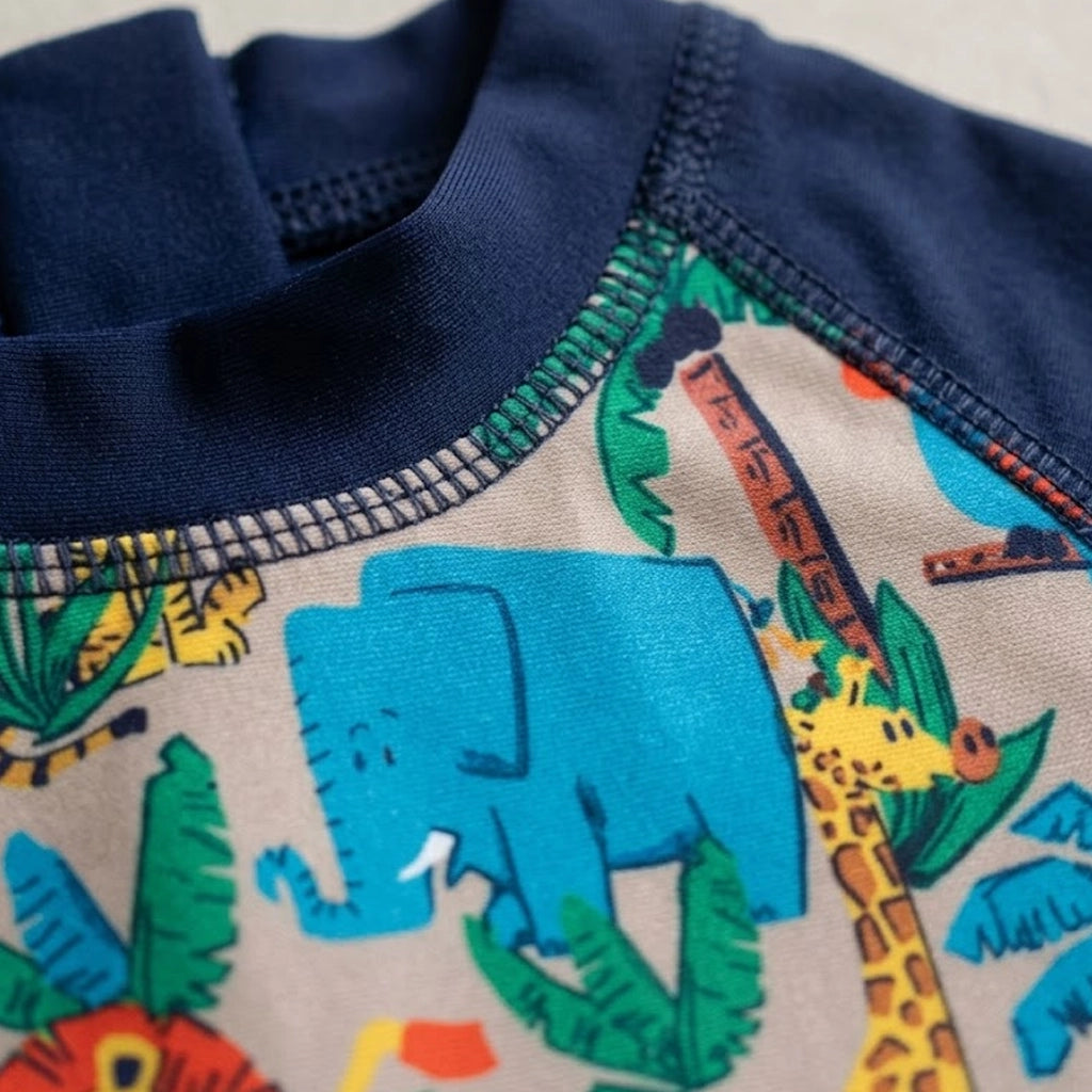 Safari One-Piece Swimsuit | UPF 50+ Protection | Ages 3M–18M