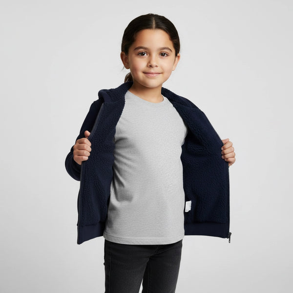 Unisex Sherpa-Lined Zip Jacket