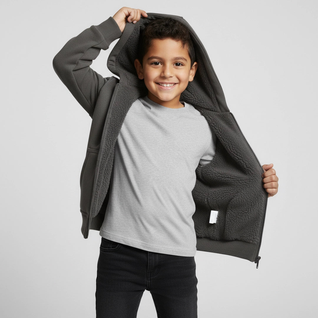 Unisex Sherpa-Lined Zip Jacket | Ages 2Y–6Y