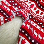 Red Christmas Onesie with Hood & Double Zipper | Ages 0M–18M