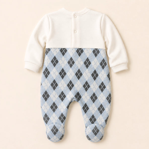 Cozy Check Dungaree Set
