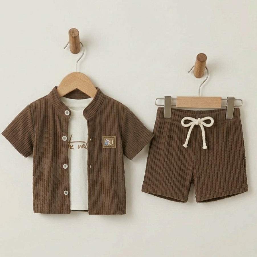 طقم “Wild Days” بخامة مضلعة للأطفال | من 6 شهور لـ 36 شهر